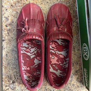 LL Bean red rain shoes women’s 8 1/2